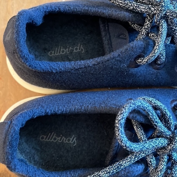 ALLBIRDS Men's Wool Runners Tuke Midnight/Cream Sole Comfort Shoes 10 - Picture 6 of 11